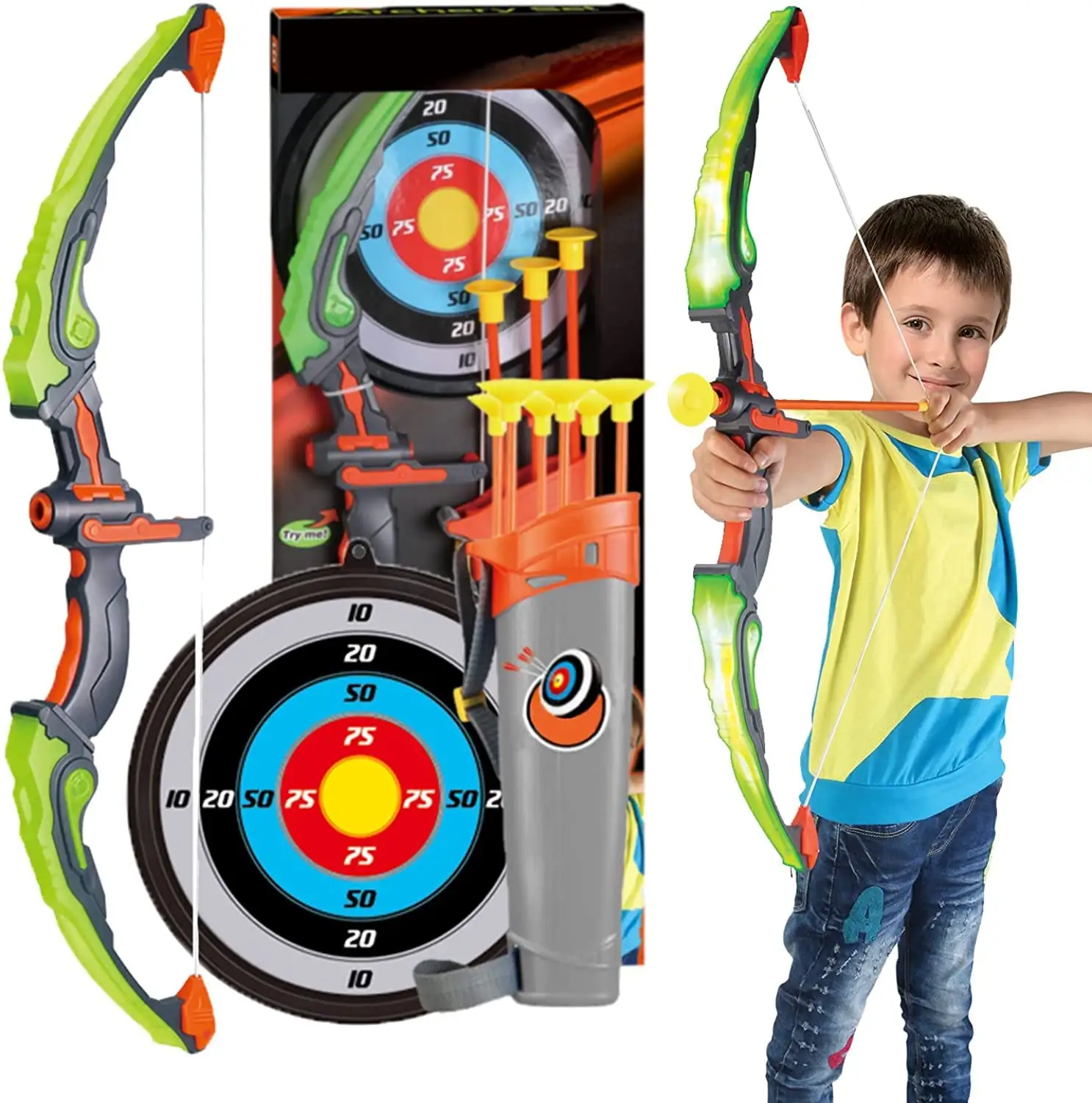 Flecha de tiro con arco de juguete para niños, juego de tiro, deporte, Spiel, deportes al aire libre, juguetes de seguridad, gran oferta