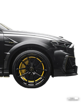 Nouveau kit carrosserie YIKU en fibre de carbone pour Audi Q8/RSQ8 2025 – Lame avant/arrière, jupes latérales, diffuseur, spoiler, aileron, pare-chocs, capot – Fixation universelle par boulons