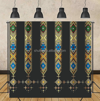 Décoration de mariage, taille personnalisée 10*10FT, tissu en fibre de polyester imprimé en 3D, toile de fond de style éthiopien
