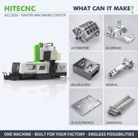 HLC2016 Köprü Tipi CNC İşleme Merkezi Çift Kolonlu Ağır Hizmet Tipi Dikey Freze Tezgahı 5000kg Tabla Yükü