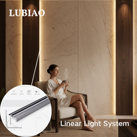 Système d'éclairage linéaire pour couloir d'hôtel et décoration murale résidentielle, éclairage dissimulé à bordure discrète, design en aluminium YB3021-42