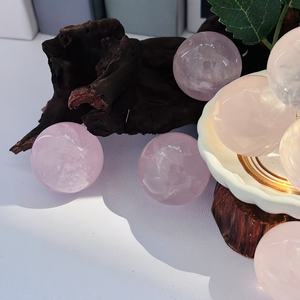 Boules de Cristal, Pierre Naturelle de Guérison Spirituelle, Sphère de Quartz Rose, Artisanat Lumineux Rose pour Cadeaux - Product Image 6