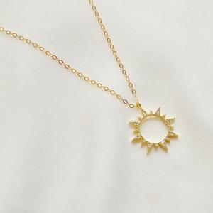 Nuovo Arrivo CZ Della <span class=keywords><strong>Collana</strong></span> Del Fiore 14k <span class=keywords><strong>Oro</strong></span> <span class=keywords><strong>Collana</strong></span> di Fascino Della Ragazza delle Donne di Diamante <span class=keywords><strong>Collana</strong></span> di semi di Girasole - Product Image 6