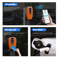 Nouveau mini chargeur intelligent pour véhicules électriques 7 kW 11 kW 22 kW, courant réglable 220-380 V, pour usage commercial et domestique, borne de recharge murale OCPP1.6J, montage mural