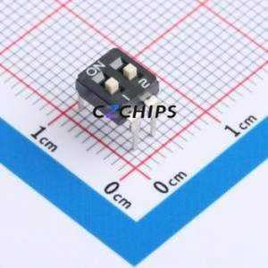 DIH02GE DIP Switch Through hole Component (THT),P=2.54mm Switch 2.54mm 25mA 24V - Product Image 1