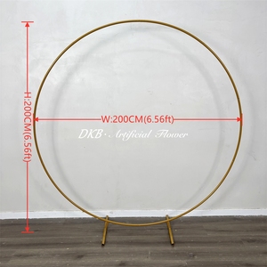 Nuevo Soporte Redondo de Metal Dorado para Decoración de Bodas con Flores de Tacto Real, Tamaño Personalizable y Uso en Exteriores - Product Image 3