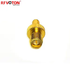 Adaptador rma de polaridade reversada, sma feminino rp sma jack para ts9 macho, dourado