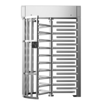 Tourniquet à hauteur totale personnalisable en usine, anti-entrée clandestine, contrôle d'accès par empreinte digitale, portail rotatif en acier inoxydable 304