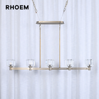 Lustre linéaire RHOEM, lustre en cristal pour salle à manger, salon, villa, luminaire suspendu, décoration d'éclairage de luxe pour la maison