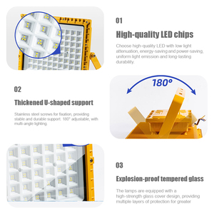 OEM/ODM IP66 Certifié ATEX Aluminium E27 Lumière LED à puce LED3030 antidéflagrante pour les mines de charbon souterraines Utilisation industrielle 50W-300W - Product Image 3