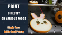 Imprimante de carton et de papier de machine d'impression d'encre comestible de résolution de 1200dpi de passe unique pour la nourriture pour des biscuits pain Macarons