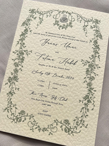 ชุดกระดาษฟอยล์สีทองสำหรับงานแต่งงานแบบดิจิทัลผ้าคอตตอนพิมพ์ลายนิคกาห์สไตล์อาหรับออกแบบได้ตามต้องการสำหรับ15th และวันเกิดตามต้องการ - Product Image 5