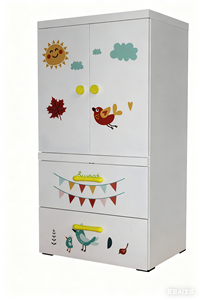 Armario Almirah de Acero para Uso Doméstico con Patrón Impreso, Ropero de Metal para Bebés y Niños para Dormitorio y Sala de Estar - Product Image 2