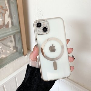 Caja de teléfono transparente magnética transparente segura de Tpu Mag de chapado a prueba de golpes para <span class=keywords><strong>Iphone</strong></span> 14 Case <span class=keywords><strong>13</strong></span> - Product Image 1