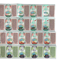 Rouleau d'autocollant double face holographique étanche à l'huile et résistant à l'huile, plat, biodégradable, adhésif UV, vinyle adhésif.