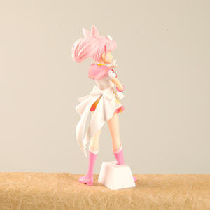 ฟิกเกอร์เซเลอร์มูน ชิบิอุสะ ชุดสองท่าทาง พร้อมหางคู่ หูกระต่าย ชุดไล่เฉดสีชมพู-เหลือง ฐานสีขาว สำหรับนักสะสม - Product Image 6