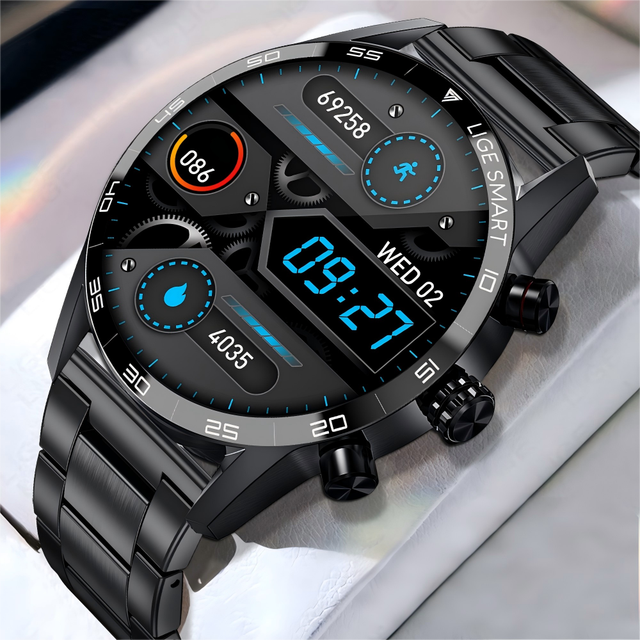 Lige BW0408 New 1.32-inch High-definition Large Screen Smart Watch Sports Heart Rate Monitoring Blood Oxygen Music Control Watch
