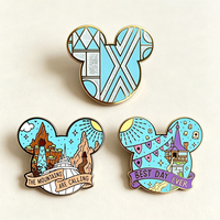Épingles à revers personnalisées en émail dur ou souple, design tête de souris, badges métalliques pour vêtements et collection