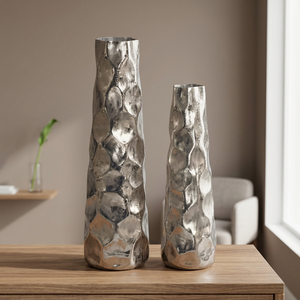 Vase de table moderne en métal avec motif diamant, fait main, pour décoration intérieure - Product Image 5