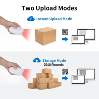 Lecteur de codes QR 1D 2D multifonction portable sans fil USB pour bureau et entrepôt, scanner de poche bidirectionnel pour gestion des stocks