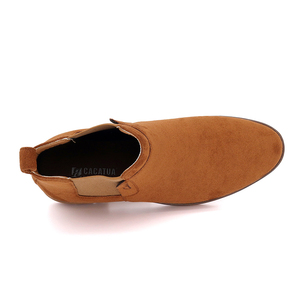 Stivali <span class=keywords><strong>Chelsea</strong></span> alti alla caviglia scarpe eleganti da cerimonia nuziale in finta pelle scamosciata resistente - Product Image 5
