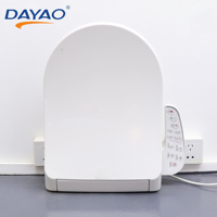 Couvre-siège de toilette intelligent chauffant, bidet électronique, antibactérien, en plastique, avec mode enfant pour usage familial