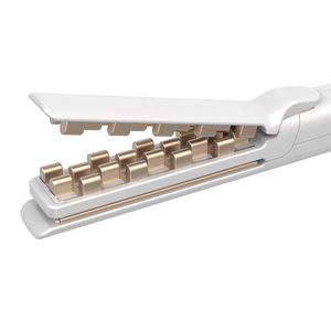Multi Functional Hair Straightener And Curling Iron With Checkerboard Plate 2 In 1 Styler For Dry Hair Fast Heating PTC Ceramic - Product Image 1