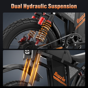 จักรยานไฟฟ้า Bopzin 60V 35Ah FatBike กำลังสูง สำหรับขี่บนภูเขาและทางวิบาก ยางใหญ่ สำหรับผู้ใหญ่ รุ่น Q8 จักรยานไฮบริด - Product Image 1