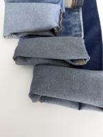 Tissu denim bleu extra large 180 cm, 332 GSM, 9,8 OZ, en mélange de cellulose régénérée écologique polyester/coton, tricot pour filles, vente en gros