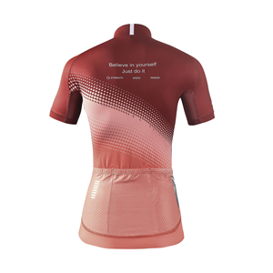 Maillot de <span class=keywords><strong>cyclisme</strong></span> personnalisé pour femmes, manches courtes, avec fermeture éclair intégrale, vêtements imprimés pour le vélo - Product Image 5