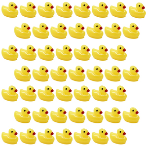 50 Piezas de Adornos de Resina con Forma de Patito para Manualidades, Figuras de Animales en Miniatura para Joyería - Product Image 1