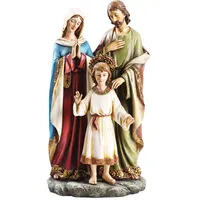 Набор из смолы с изображением рождественской сцены Рождества, с Мэри, Иосифом и малышом, Иисусом, святой семьей, религиозные фигурки, рождественские украшения