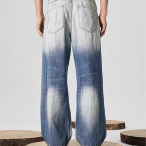 Jeans Unisex de Pierna Recta, Estilo Hip Hop Vintage, Transpirables, Tejidos, Desgastados, Rotos, para Otoño/Primavera/Verano, MOQ Bajo Personalizable - Product Image 3
