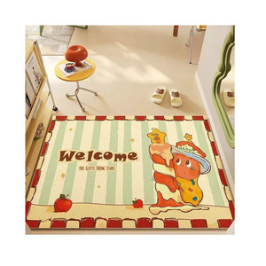 Tapis de porte carré en PVC antidérapant à motif étoile de dessin animé mignon, idéal pour la maison, facile à nettoyer, tapis d'entrée facilement détachable - Product Image 3