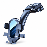 Support de téléphone de voiture à ventouse mécanique, fixation automatique à une touche pour tableau de bord