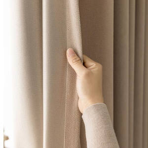 <span class=keywords><strong>Tende</strong></span> Oscuranti in Stile <span class=keywords><strong>Lino</strong></span> Color Tè al Latte per Finestre di Hotel, Tessuto per Soggiorno, 100% Poliestere, Stile Europeo, Set da 10 Pezzi - Product Image 5