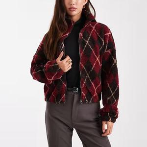 Kustom kualitas Premium Jersey kain wanita musim dingin modis corong leher Unlined lurus manset lengan panjang kasual jaket - Product Image 1