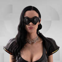 Lunettes de soleil streetwear avec design enveloppant à pointes en plastique, accessoire de personnage pour adulte