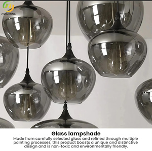 Lampe suspendue en verre fumé gris, style moderne, pour îlot <span class=keywords><strong>de</strong></span> cuisine, restaurant, décoration nordique, lampe suspendue en verre moderne JYLIGHTING - Product Image 3