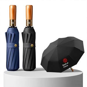 Parapluie promotionnel extra large en acier inoxydable épais avec <span class=keywords><strong>logo</strong></span> personnalisé, double usage, haut de gamme, pliable, automatique et robuste - Product Image 1