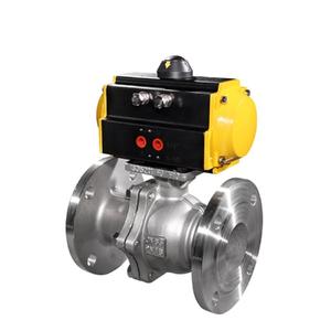 COVNA DN65 2.5 Inch 2 Way 304 Stainless Steel Double Acting Pneumatic Actuator Flanged <b>Ball</b> <b>Valve</b> - Product Image 1