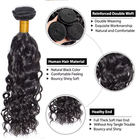 Fournisseur d'usine en gros Cheveux humains brésiliens Remy Water Wave, tissage à double trame, 100g, bruts et 100% non traités