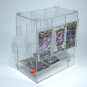 Estuche dispensador de tarjetas acrílico SHP con 3 ranuras para Pokemon TCG MTG Yugiho Card Acrylic Booster Pack <span class=keywords><strong>Dispenser</strong></span> Display Box - Product Image 2
