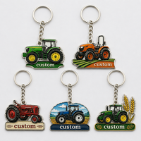 Llavero Personalizado al por Mayor con Diseño de Tractor, Llavero de Maquinaria Agrícola con Logotipo de Marca de Tractor, Recuerdo de Actividad Rural