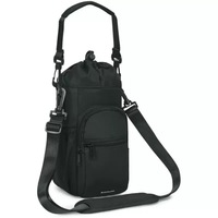 Sac à bandoulière isotherme en polyester à motif de dessin animé pour bouteille d'eau, avec poche pour téléphone, sangle élégante pour l'extérieur
