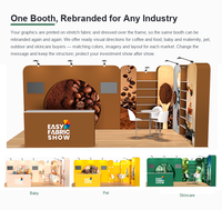Großhandel Modularer Ausstellungsstand Faltbarer Pop-up-Display-Stoffstand für Einfache Lagerung und Transport