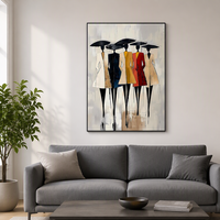 Peinture sur toile abstraite, portrait imprimé numériquement, style huile, art mural moderne, décoration intérieure pour salon