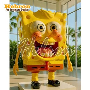 Escultura <span class=keywords><strong>de</strong></span> Fibra <span class=keywords><strong>de</strong></span> Vidrio <span class=keywords><strong>de</strong></span> Tamaño Real del Famoso Personaje <span class=keywords><strong>de</strong></span> Anime y Dibujos Animados <span class=keywords><strong>Bob</strong></span> <span class=keywords><strong>Esponja</strong></span>, Hecha a Mano y Pintada a Mano en 3D, para Pascua y Acción <span class=keywords><strong>de</strong></span> Gracias - Product Image 2
