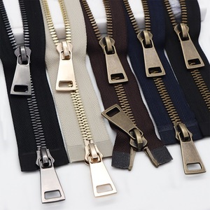 سحاب معدني عملاق عالي الجودة 15 #   سحاب نحاسي كبير الحجم بقفل تلقائي مفتوح الطرف # 20/ # 30 للملابس - Product Image 6