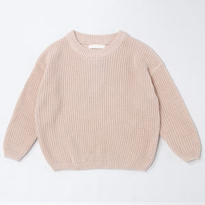 Maglione Pullover da bambino a maniche lunghe lavorato a maglia per bambini con nuovo collo rotondo in tinta unita 2023 personalizzato - Product Image 3